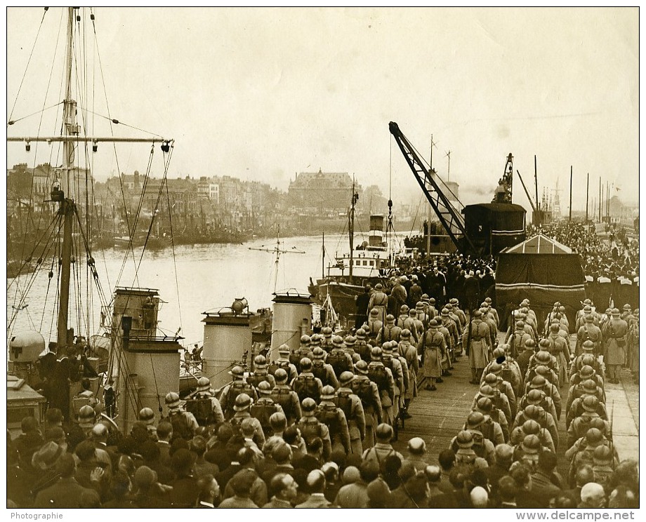 France Boulogne Sur Mer Retour Des Victimes Desastre Du Dirigeable R101 Aviation Ancienne Photo 1930 - Aviation