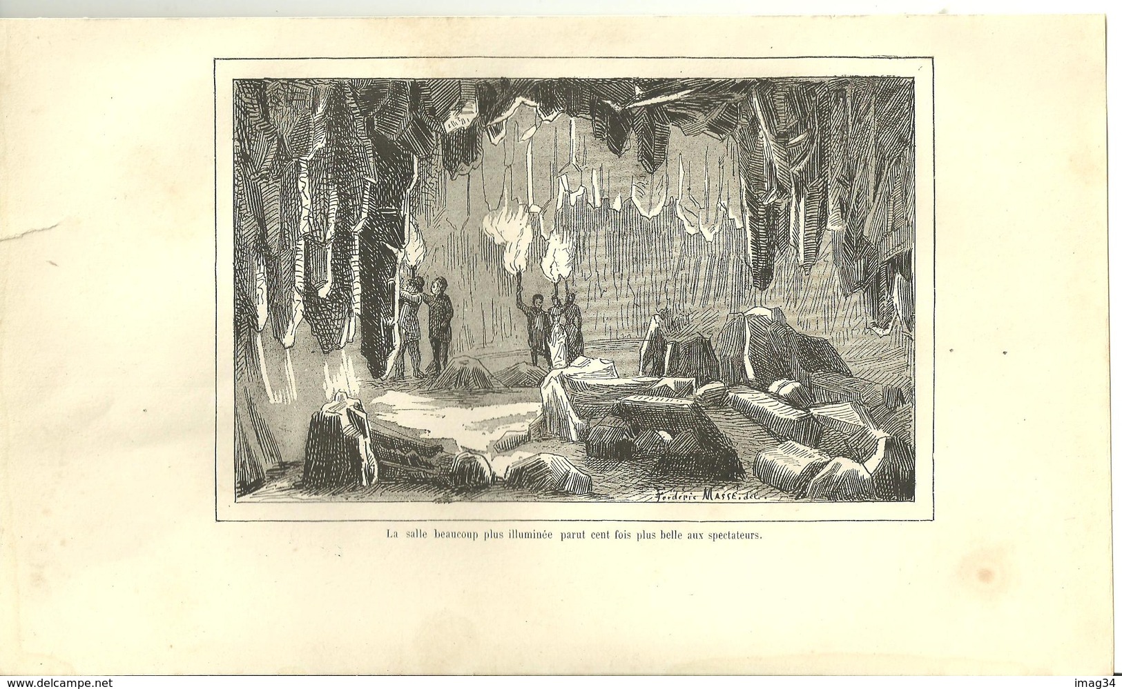 6 Gravures Gravure Fin XIXème Déb. XXème Grotte Caverne Spéléologie Stalagmite Staglatite Bien Lireannonce - Autres & Non Classés