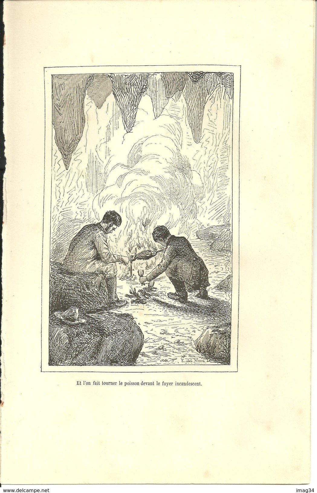 6 Gravures Gravure Fin XIXème Déb. XXème Grotte Caverne Spéléologie Stalagmite Staglatite Bien Lireannonce - Autres & Non Classés