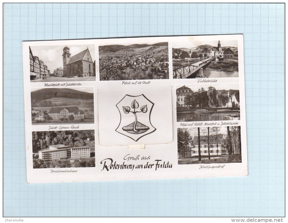 CPSM  - Gruss Aus ROTENBURG Der FULDA -  Multivues Et Carte à Système - Rotenburg (Wümme)