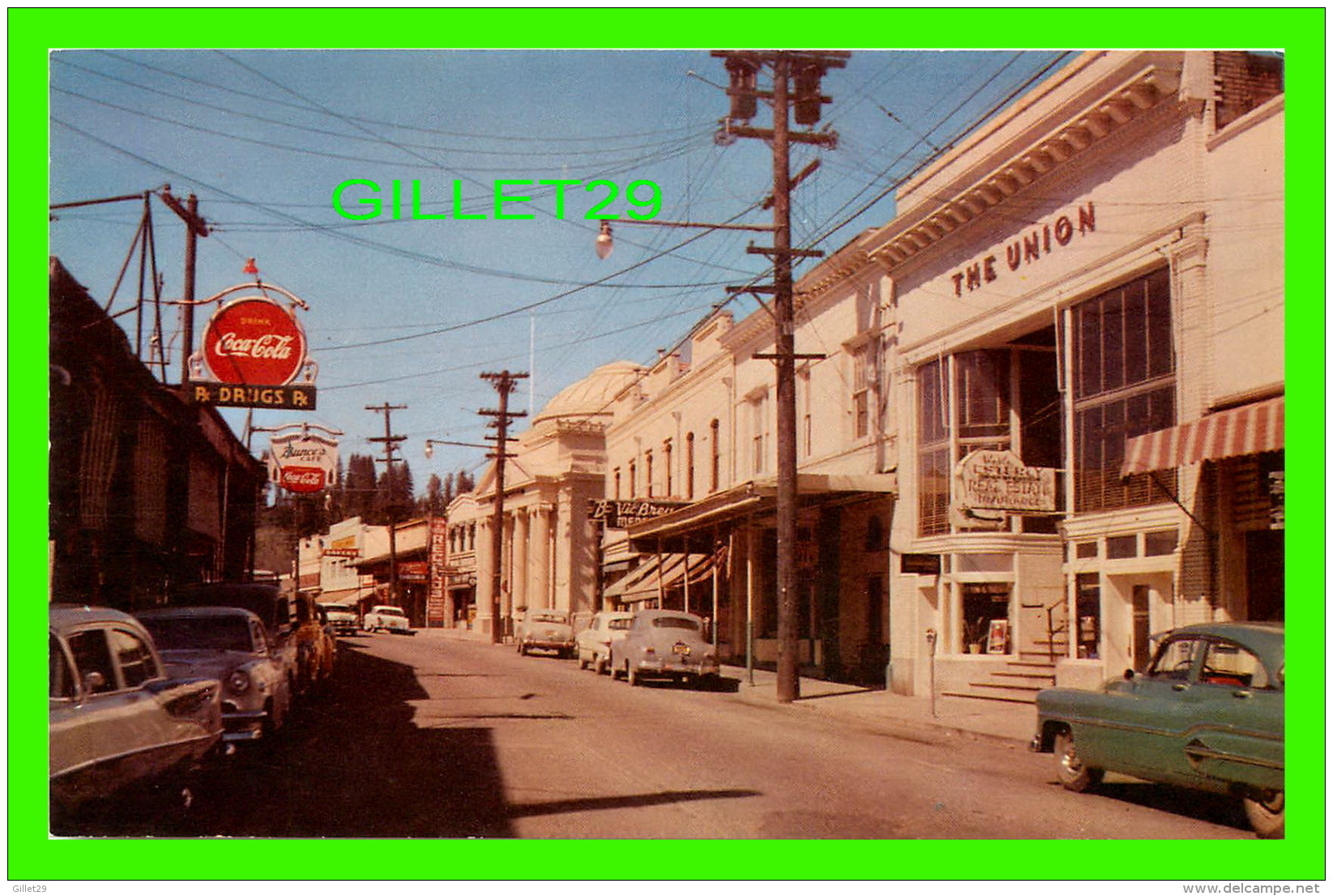 GRASS VALLEY, CA - MAIN BUSINESS SECTION ALONG MILL STREET - COCA COLA - SANIMATED OLD CARS - MIKE ROBERTS COLOR PROD. - - Autres & Non Classés