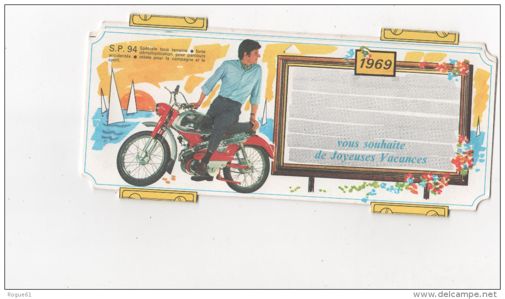 CALENDRIERS 1969 - ( Théme Cyclomoteur Cady ; Mobylette ; Bicyclettes ; ) Dépliant - SYMPA !!!!!!!!! - Big : 1961-70