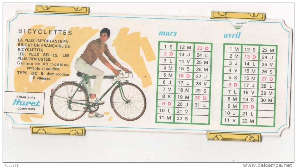 CALENDRIERS 1969 - ( Théme Cyclomoteur Cady ; Mobylette ; Bicyclettes ; ) Dépliant - SYMPA !!!!!!!!! - Big : 1961-70