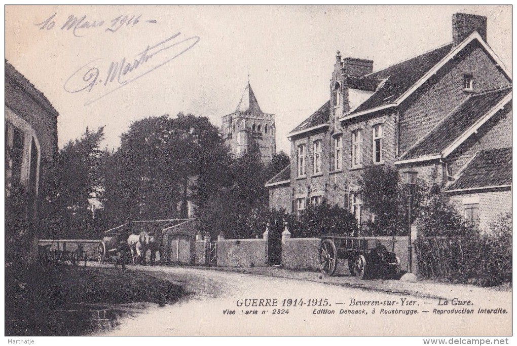 2324 - Guerre 1914-1915 - Beveren-sur-Yser - La Cure - Alveringem