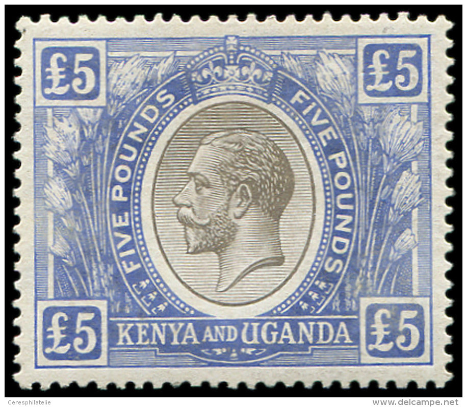KENYA-OUGANDA 22 : 5&pound;. Bleu Et Noir, TB - Autres & Non Classés
