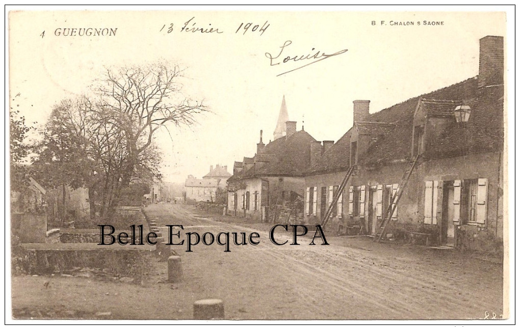 71 - GUEUGNON +++++ B. F., Chalon, #4 +++++ 1904 ++++ - Gueugnon