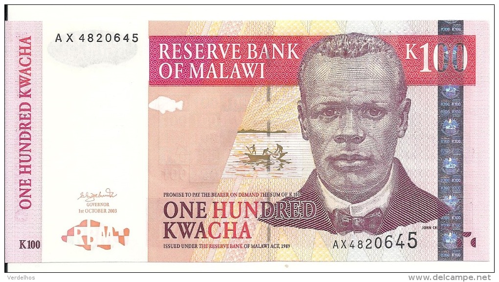 MALAWI 100 KWACHA 2003 UNC P 46 C - Malawi