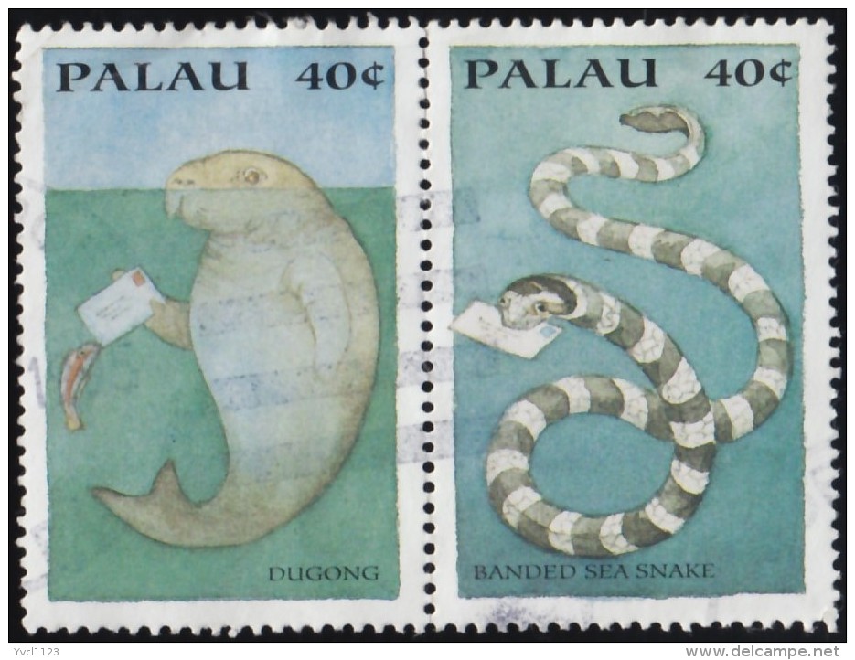 PALAU - Scott #335c &amp; 335d International Stamp Exhibition "PHILAKOREA '94", Seoul / Used Stamp - Palau