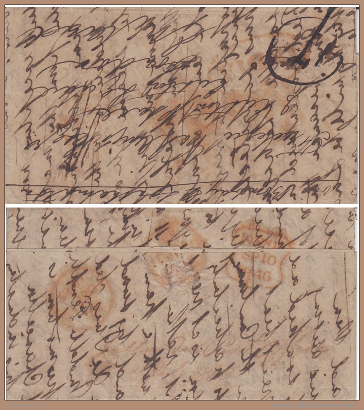 India  1840  First  Anglo Afghan War Hand Struck  Letter Sheet From Jullundher   #  93063  Inde  Indien - ...-1852 Préphilatélie