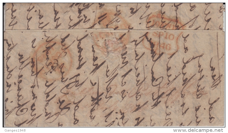 India  1840  First  Anglo Afghan War Hand Struck  Letter Sheet From Jullundher   #  93063  Inde  Indien - ...-1852 Vorphilatelie