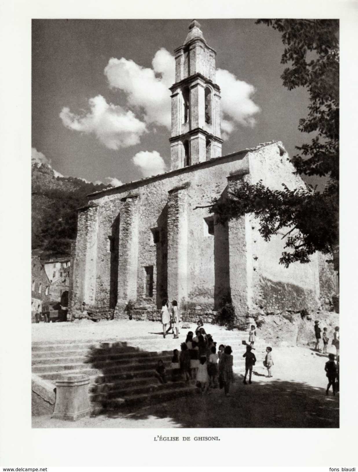 1951 - Héliogravure - Ghisoni (Corse) - L'église - FRANCO DE PORT - Non Classés