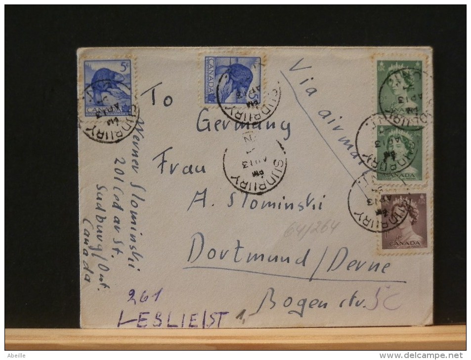 64/264    LETTRE  CANADA  1954 - Briefe U. Dokumente