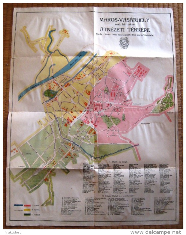 Map Of Târgu Mure&#537; - Marosvásárhely - Romania - From 1925 - Geographische Kaarten