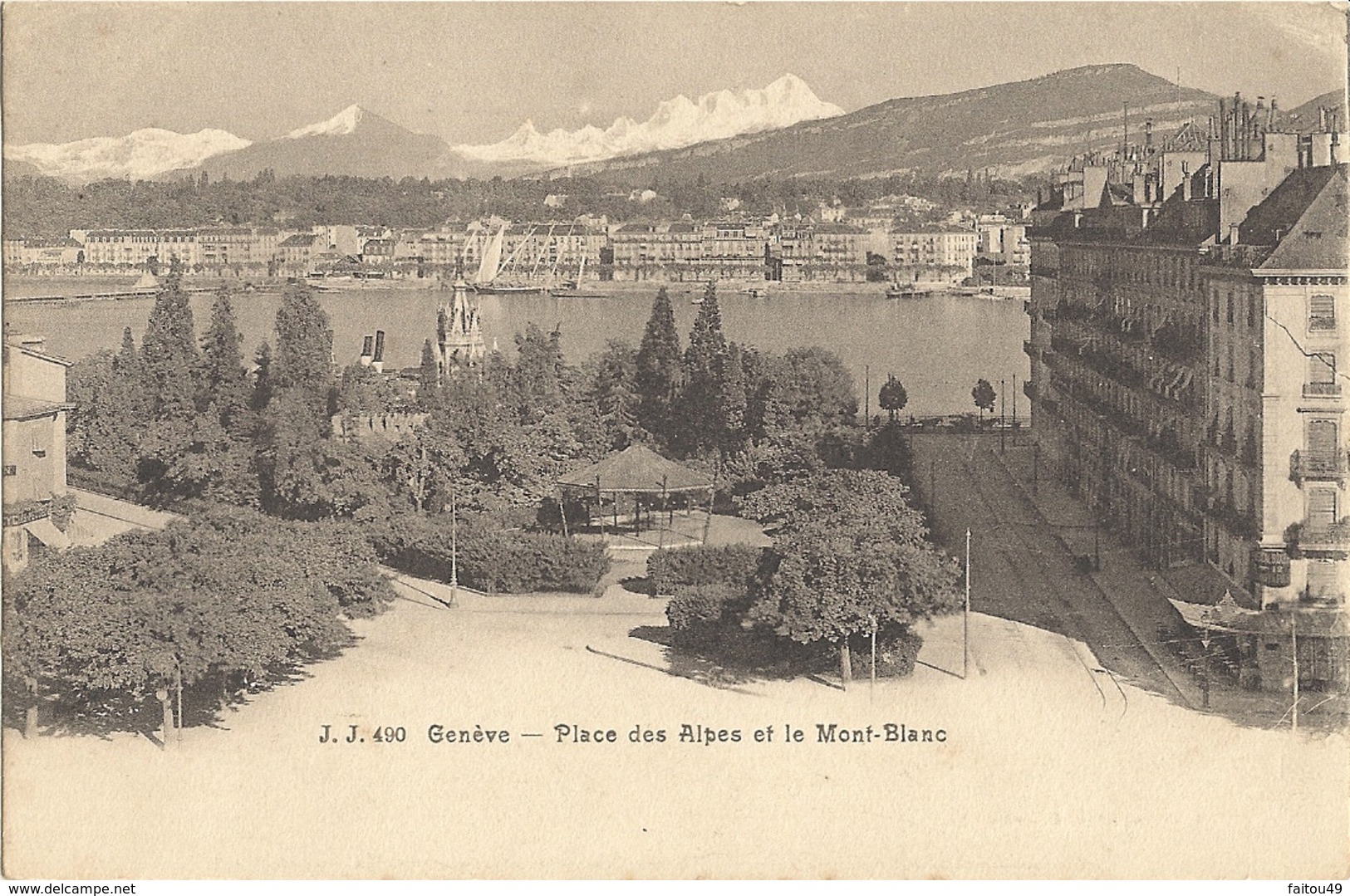 GENEVE -  Place Des Alpes Et Le Mont-blanc  159 - Genève