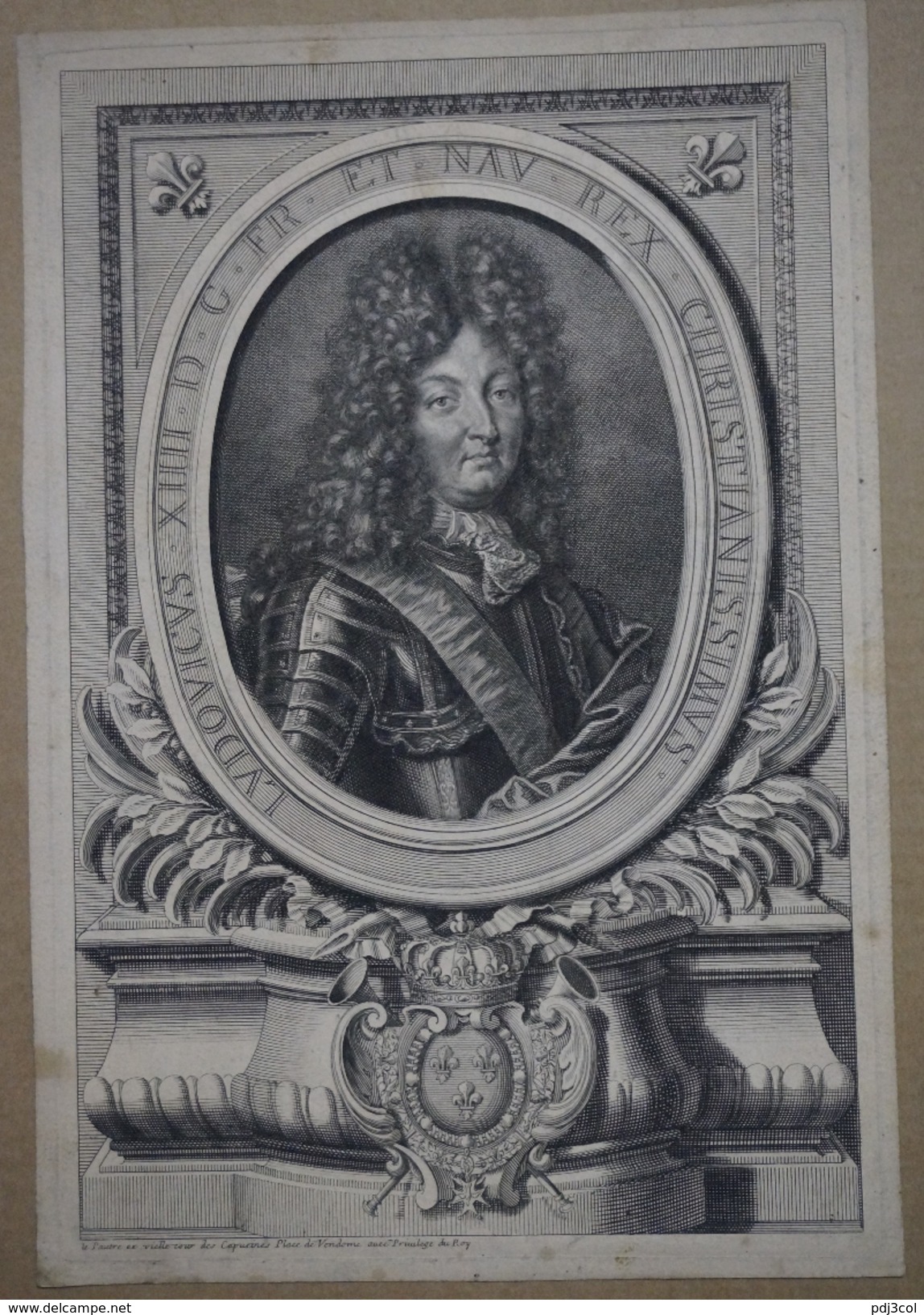 Gravure XVIIème - Portrait De Louis XIII - Estampes & Gravures