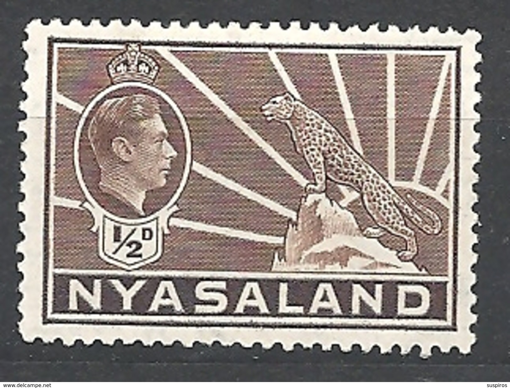NYASSALAND     1938 King George VI   LEOPARD     HINGED - Nyassaland (1907-1953)