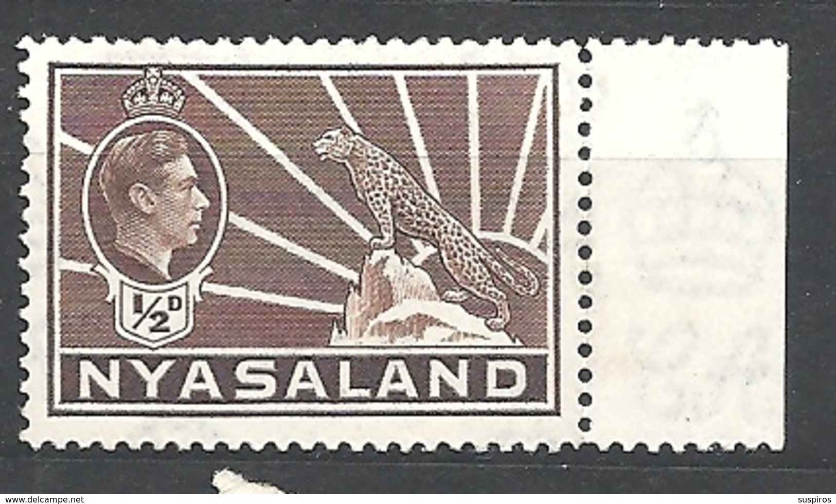 NYASSALAND     1938 King George VI   LEOPARD     MNH - Nyassaland (1907-1953)