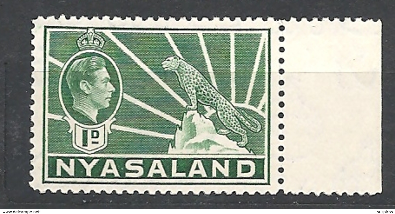 NYASSALAND     1938 King George VI   LEOPARD    MNH - Nyasaland (1907-1953)