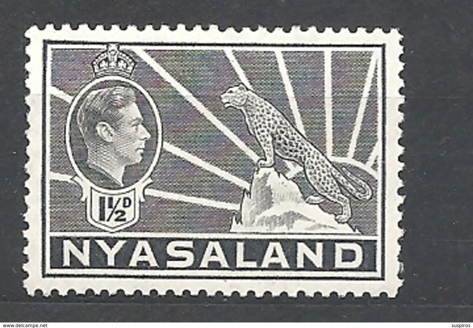 NYASSALAND     1938 King George VI   LEOPARD    MNH - Nyasaland (1907-1953)