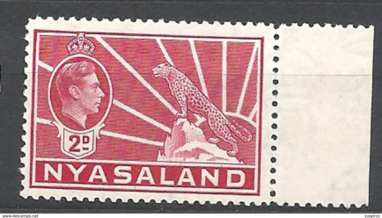 NYASSALAND     1938 King George VI   LEOPARD    MNH - Nyasaland (1907-1953)