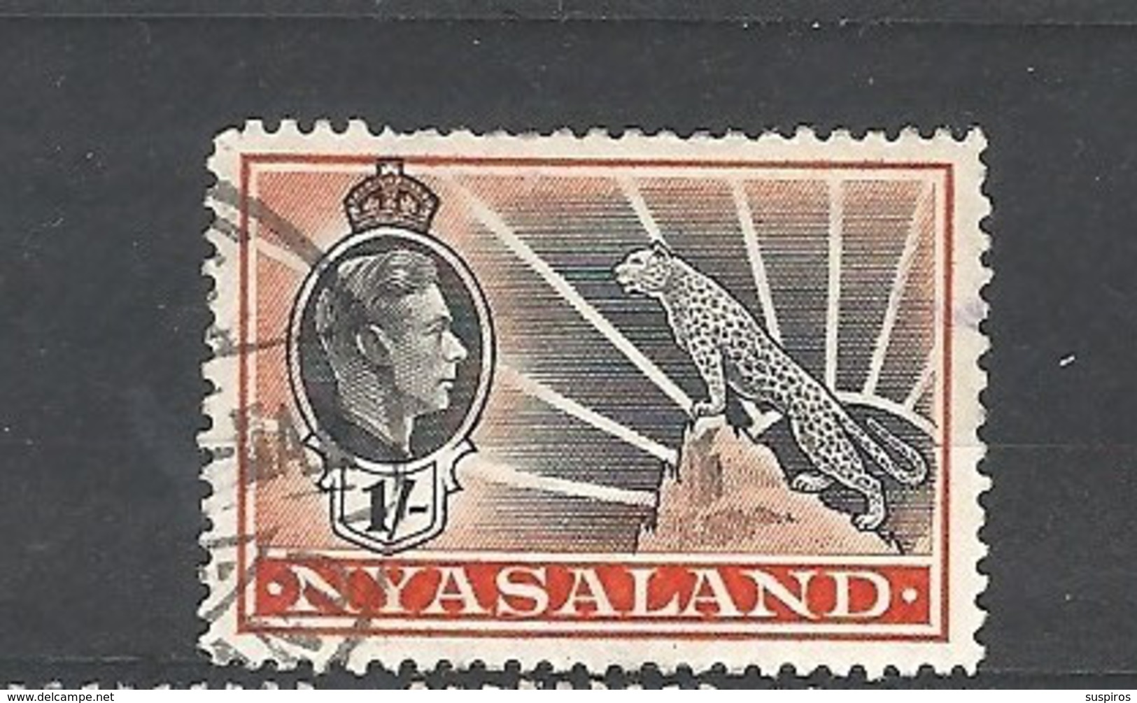 NYASSALAND     1938 King George VI   LEOPARD    USED - Nyassaland (1907-1953)