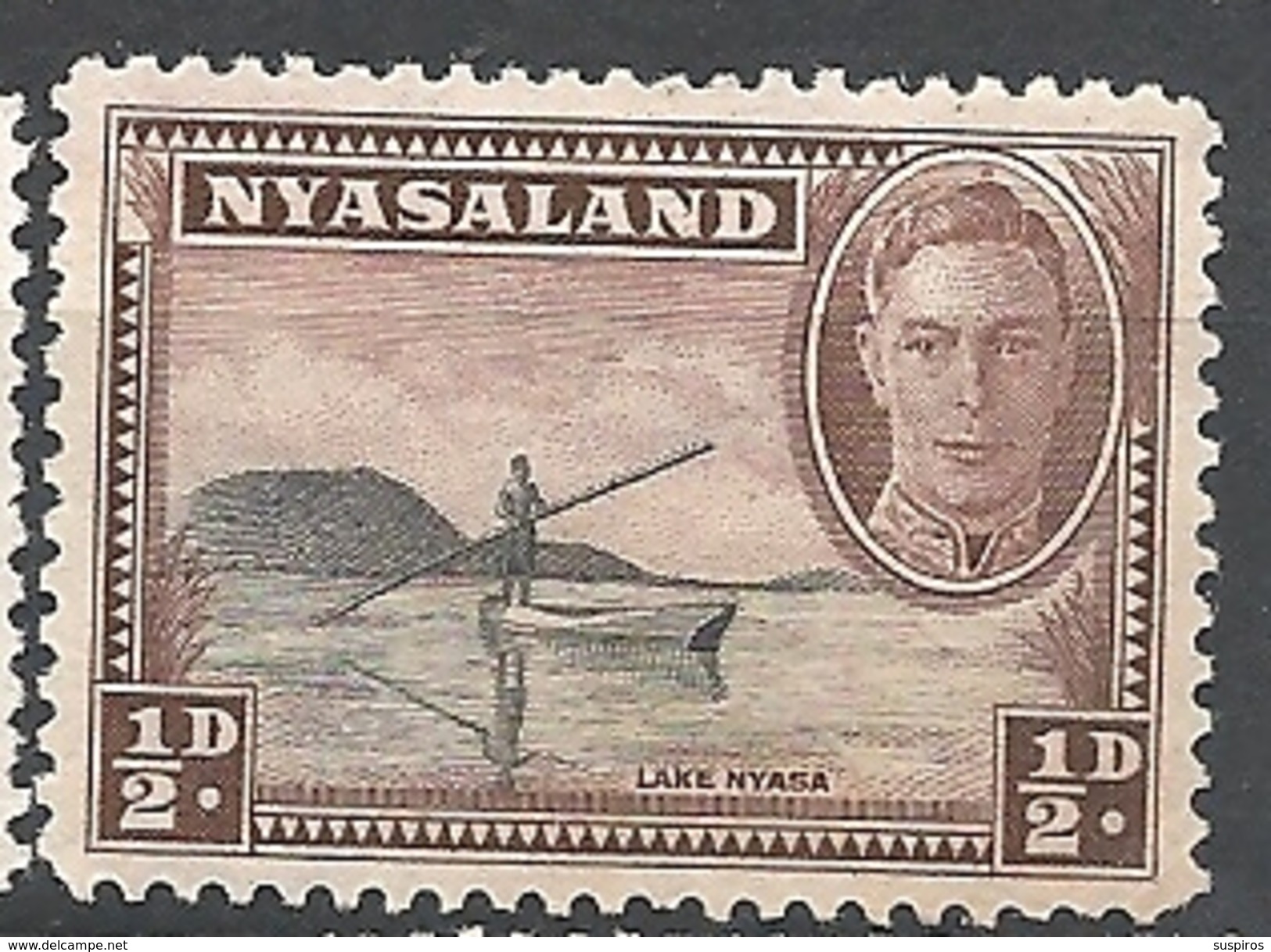 NYASSALAND     1945 King George VI, Local Motives     HINGED NW - Nyassaland (1907-1953)