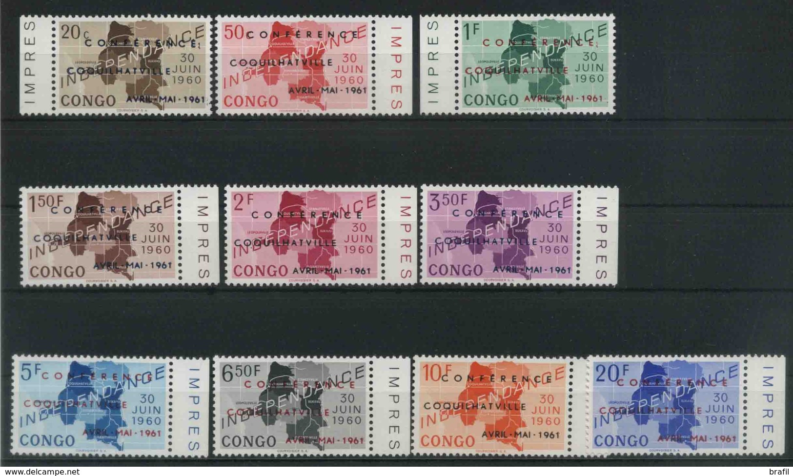 1961 Repubblica Congo, Conferenza Di Coquilhatville, Serie Completa Nuova (**) - Altri & Non Classificati