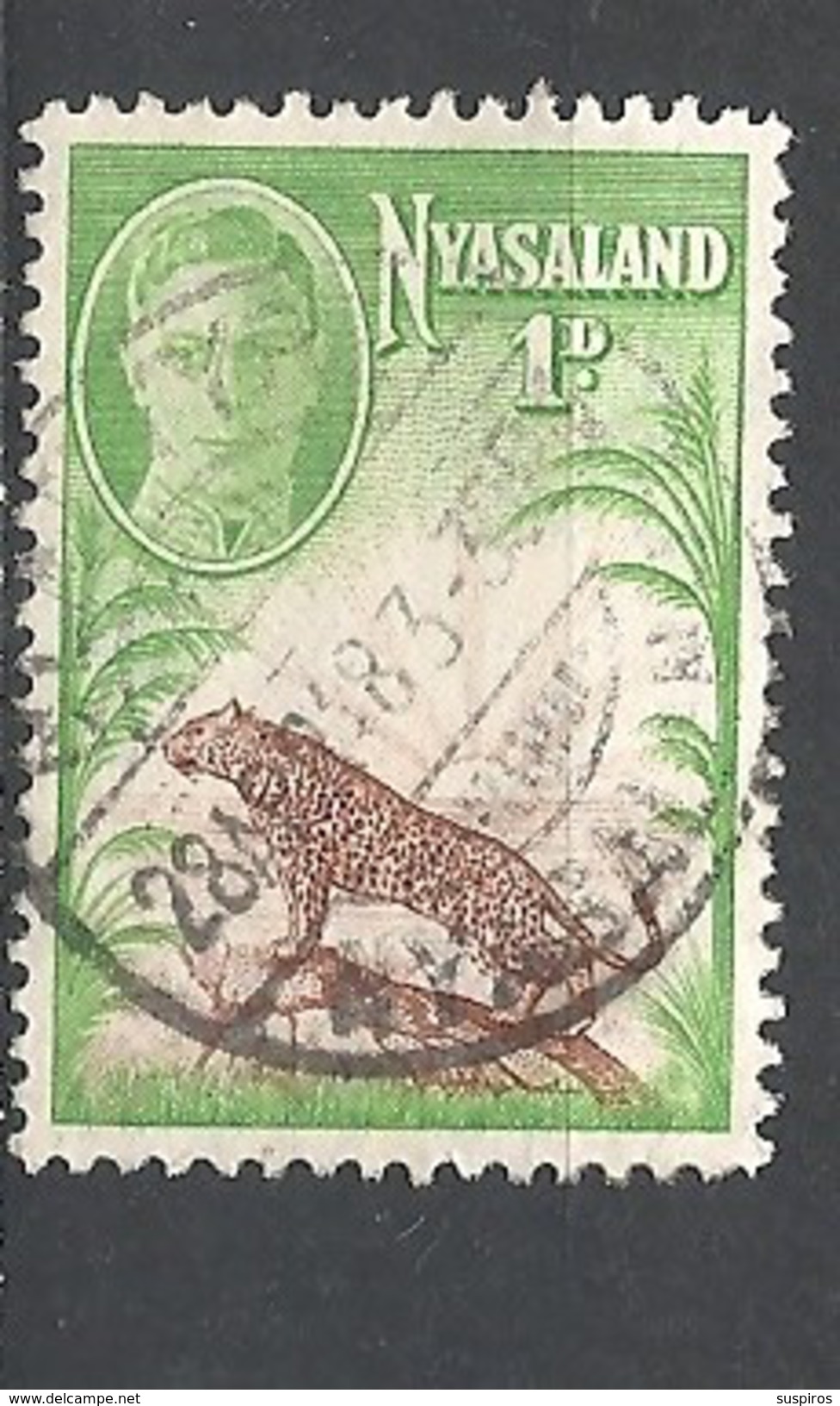 NYASSALAND     1947 Leopard  King George VI    USED - Nyassaland (1907-1953)