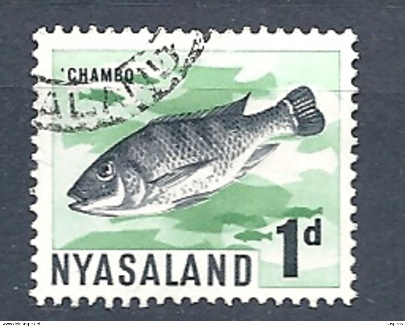 NYASSALAND   1964 Local Motives  USED  FISH - Nyassaland (1907-1953)