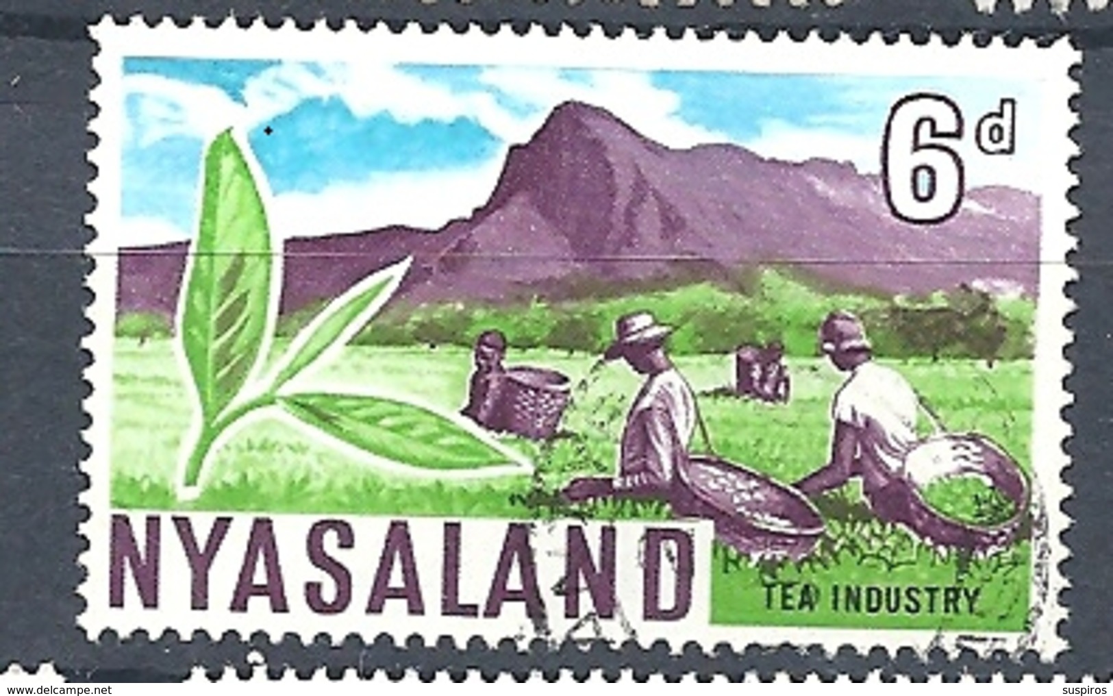 NYASSALAND   1964 Local Motives  USED  TEA INDUSTRY - Nyassaland (1907-1953)