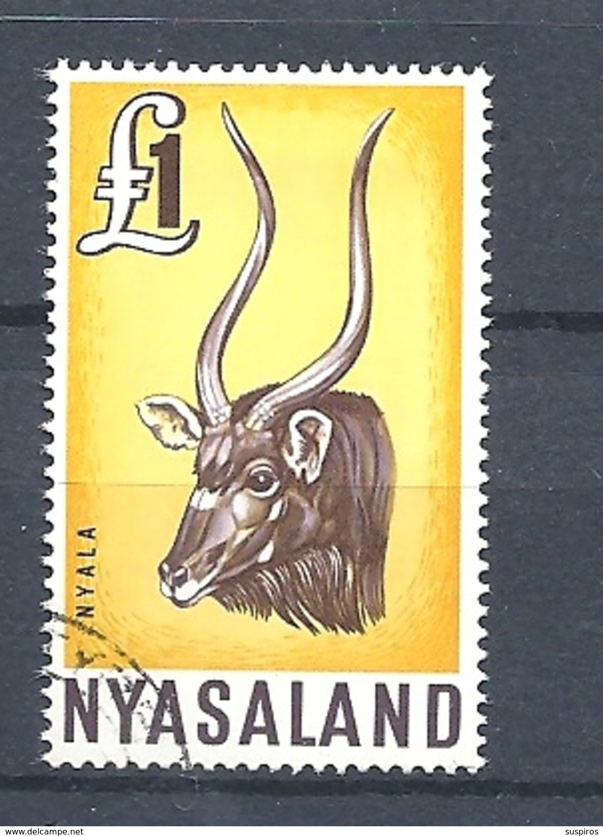 NYASSALAND   1964 Local Motives  USED Il Nyala (Tragelaphus Angasii) 'antilope Sudafricana - Nyasaland (1907-1953)