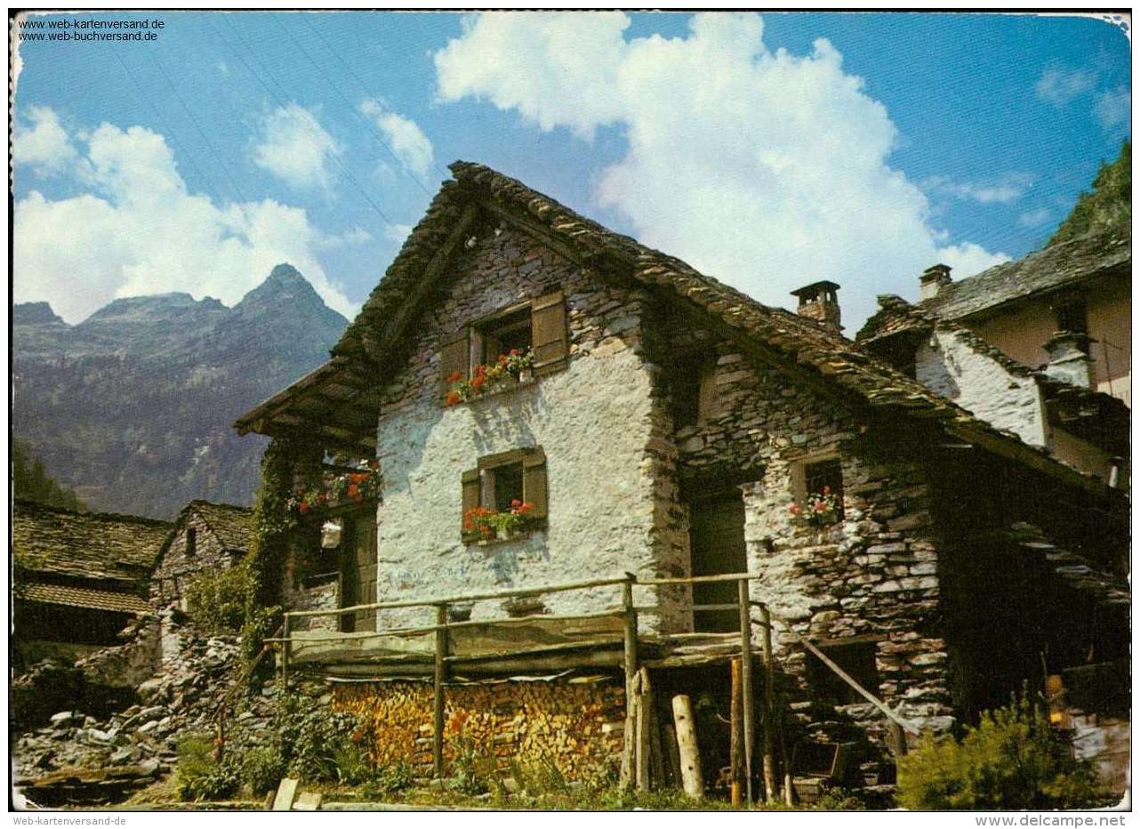 Sonogno, Valle Verzasca, Altes Bauernhaus, 1970 - Sonogno