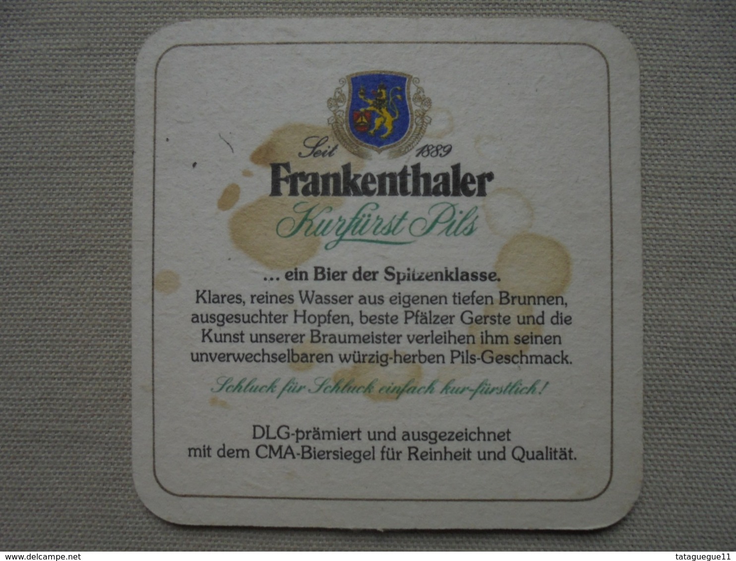 Ancien - Sous-bock Bière Frankenthaler Kurfürst Pils Années 60 - Sous-bocks