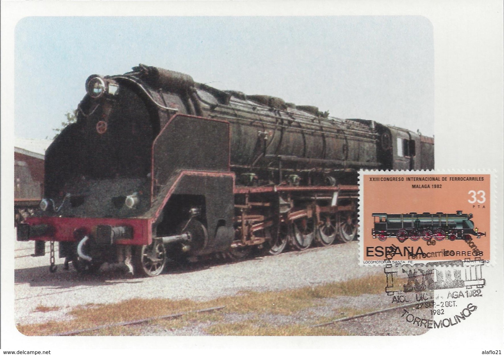 ESPAGNE - CARTE MAXIMUM 1er JOUR - N° 2294 - CONGRES CHEMINS De FER - TRAIN - Maximum Kaarten