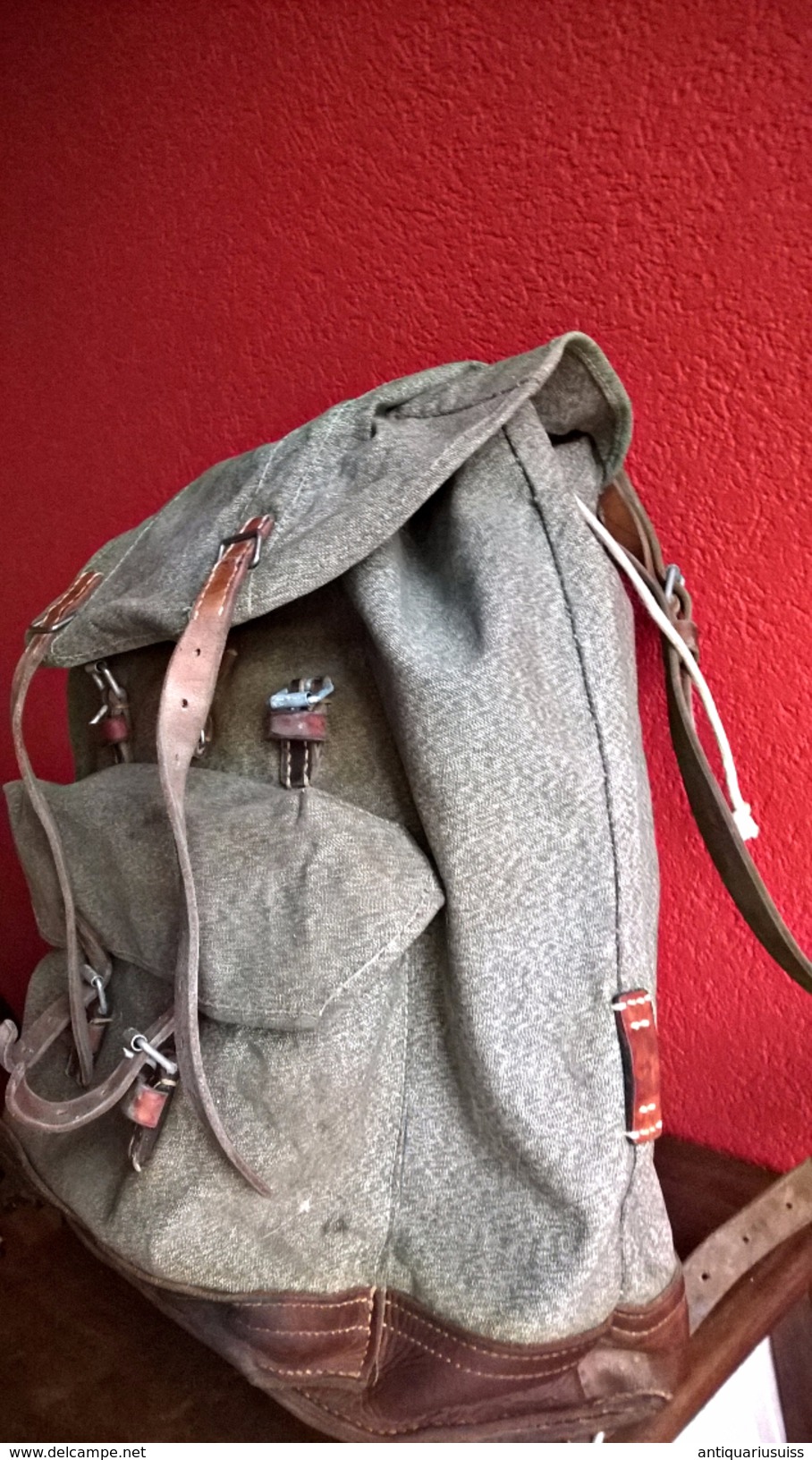Antique Swiss Military Backpack - Equipement
