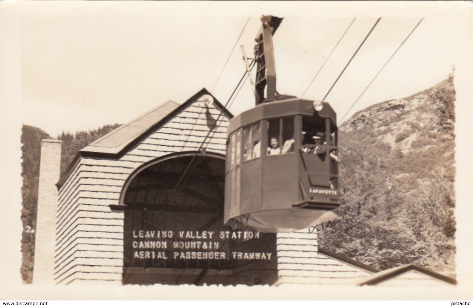 Real Photo RPPC - Vintage 1920-1945 - New Hampshire  - Cannon Mountain Aerial Tramway - Unused VG Condition - 2 Scans - Other & Unclassified