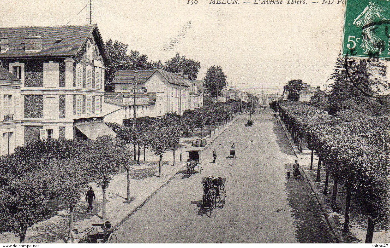 CPA MELUN - L'AVENUE THIERS - Melun