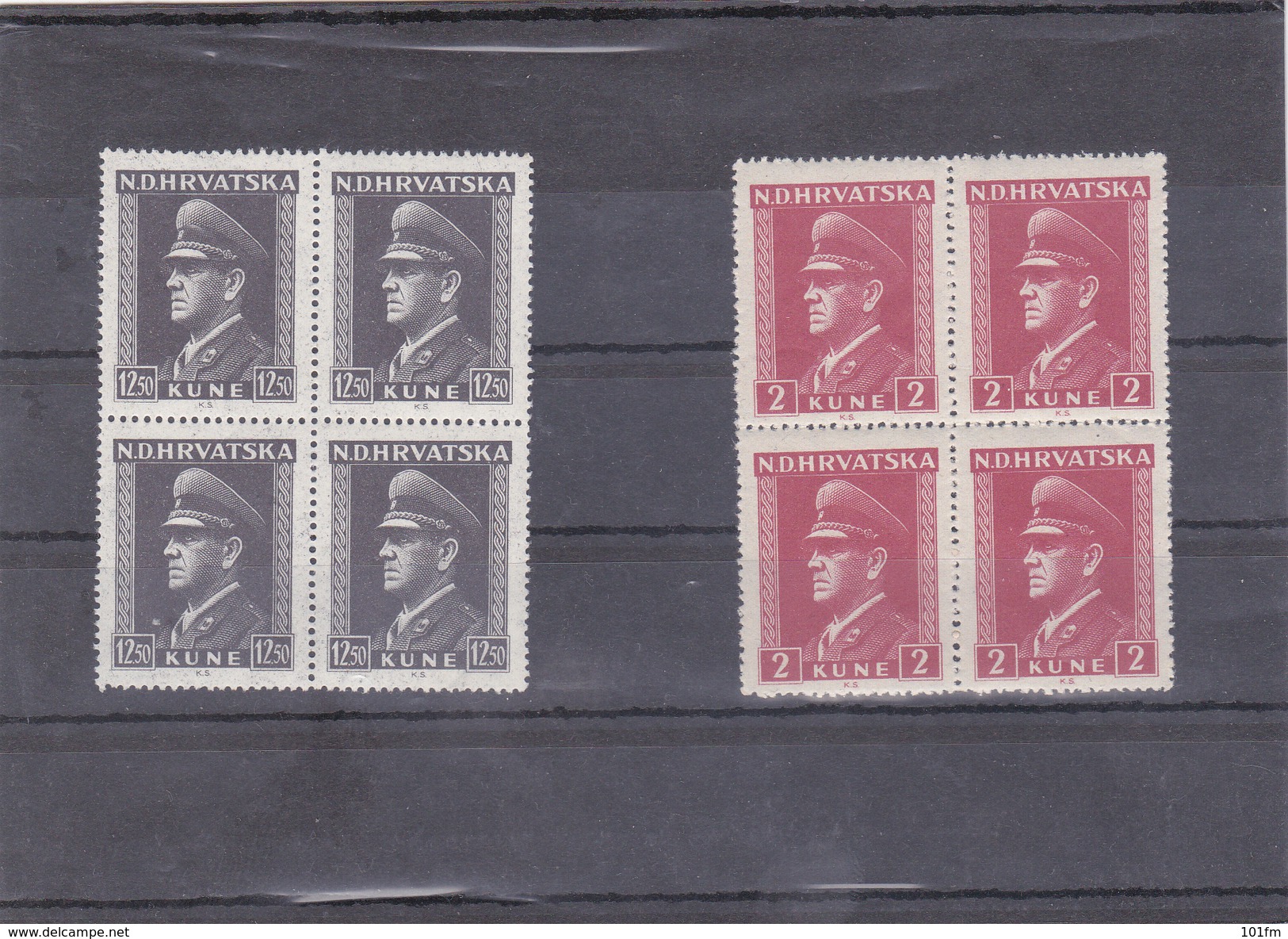 CROATIA_NDH_ANTE PAVELIC PORTRAIT LOT 2 X 4   STAMPS - Croatia