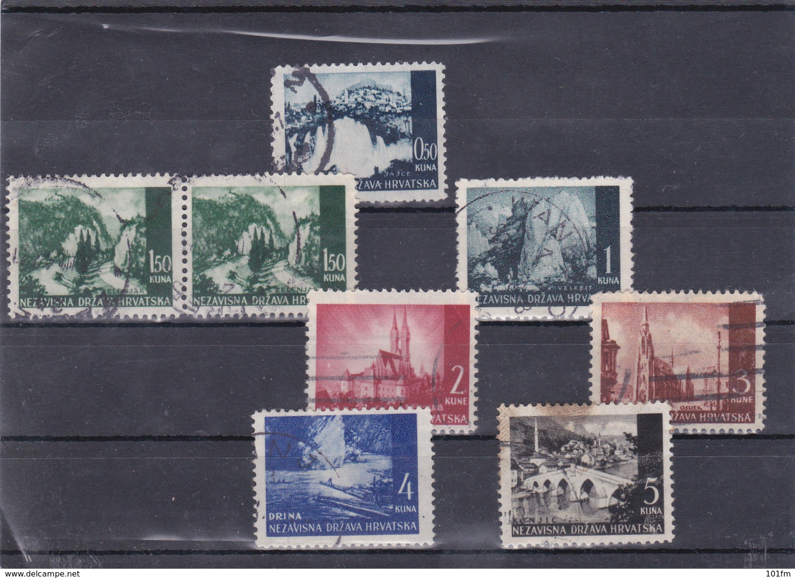 CROATIA_NDH_CITIES AND LANDSCAPES_LOT 8  STAMPS - Croatie