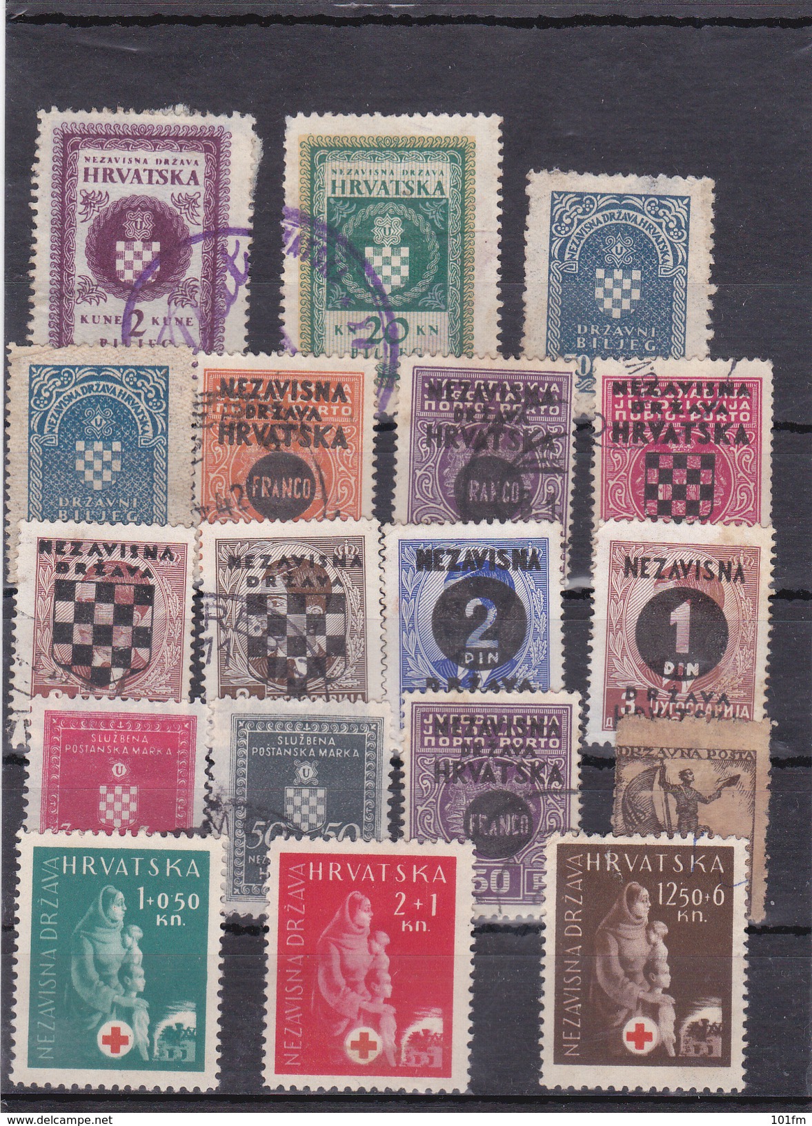 CROATIA_NDH_LOT 18 DIFFERENT STAMPS - Kroatien