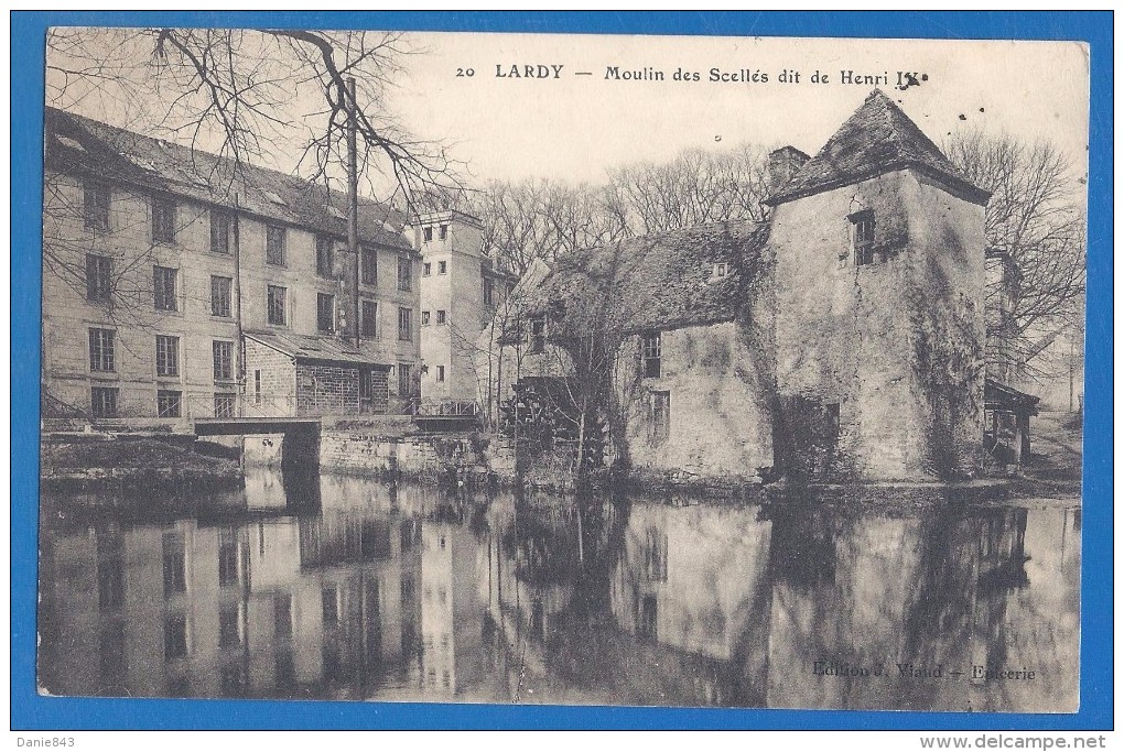 CPA Peu Courante - ESSONNE - LARDY - MOULIN DES SCELLES DIT DE HENRI IV - J. Viaud épicerie éditeur / 20 - Lardy