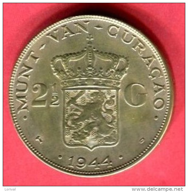 § 2 1:2 GULDEN 1944 ( KM 48) TTB 45 - Curacao