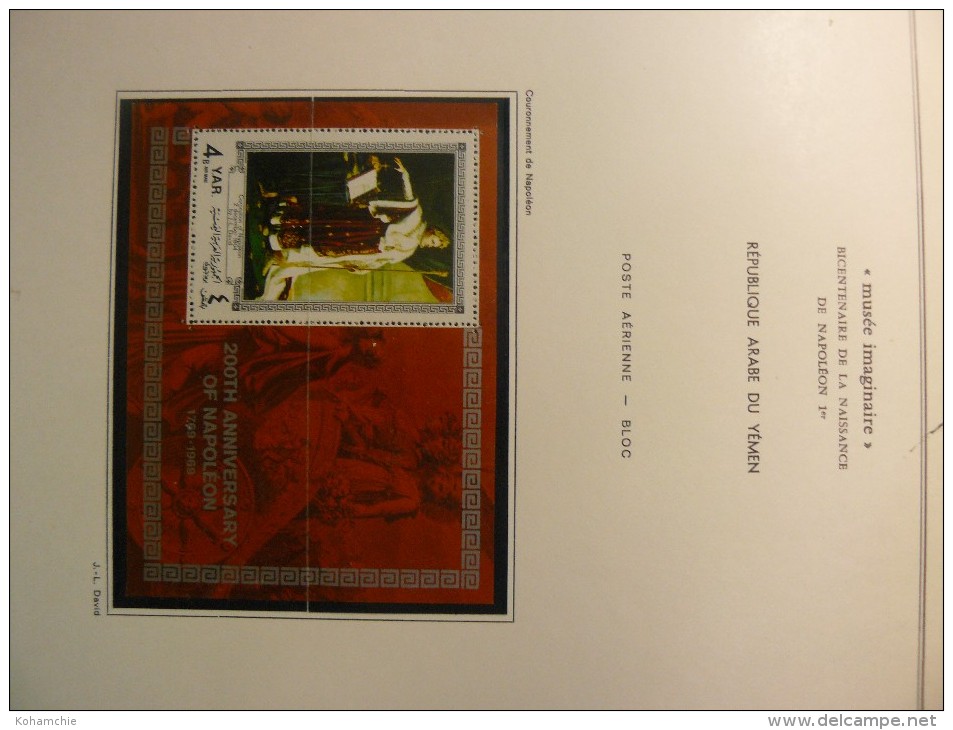 ALBUM bicentenaire de la naissance de NAPOLEON  monaco cameroun congo tchad haute volta 20 timbre or SUPER COLECTION