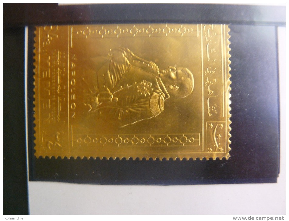 ALBUM bicentenaire de la naissance de NAPOLEON  monaco cameroun congo tchad haute volta 20 timbre or SUPER COLECTION