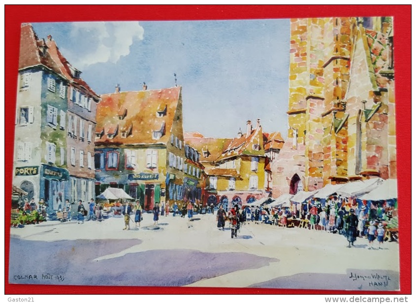 HANSI - Colmar Place De La Cathédrale 1933 - - Colmar