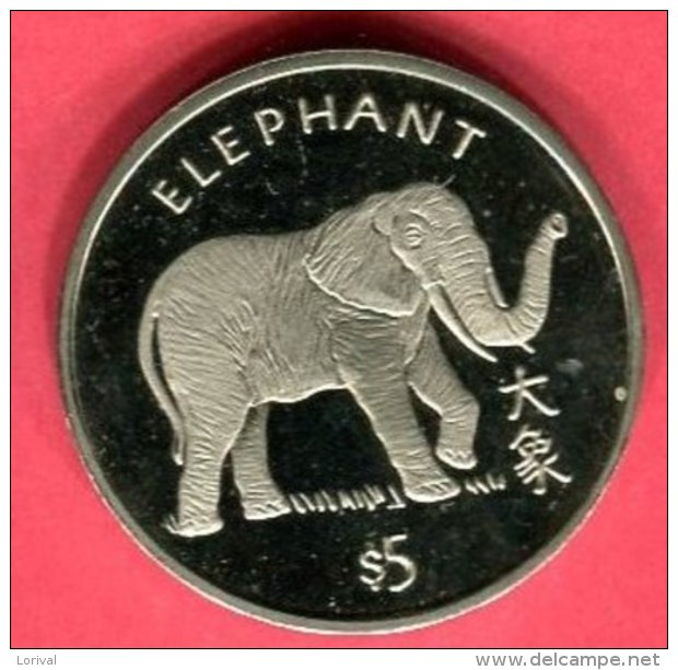 § 5 DOLLARS    ELEPHANT  TTB+  32 - Liberia