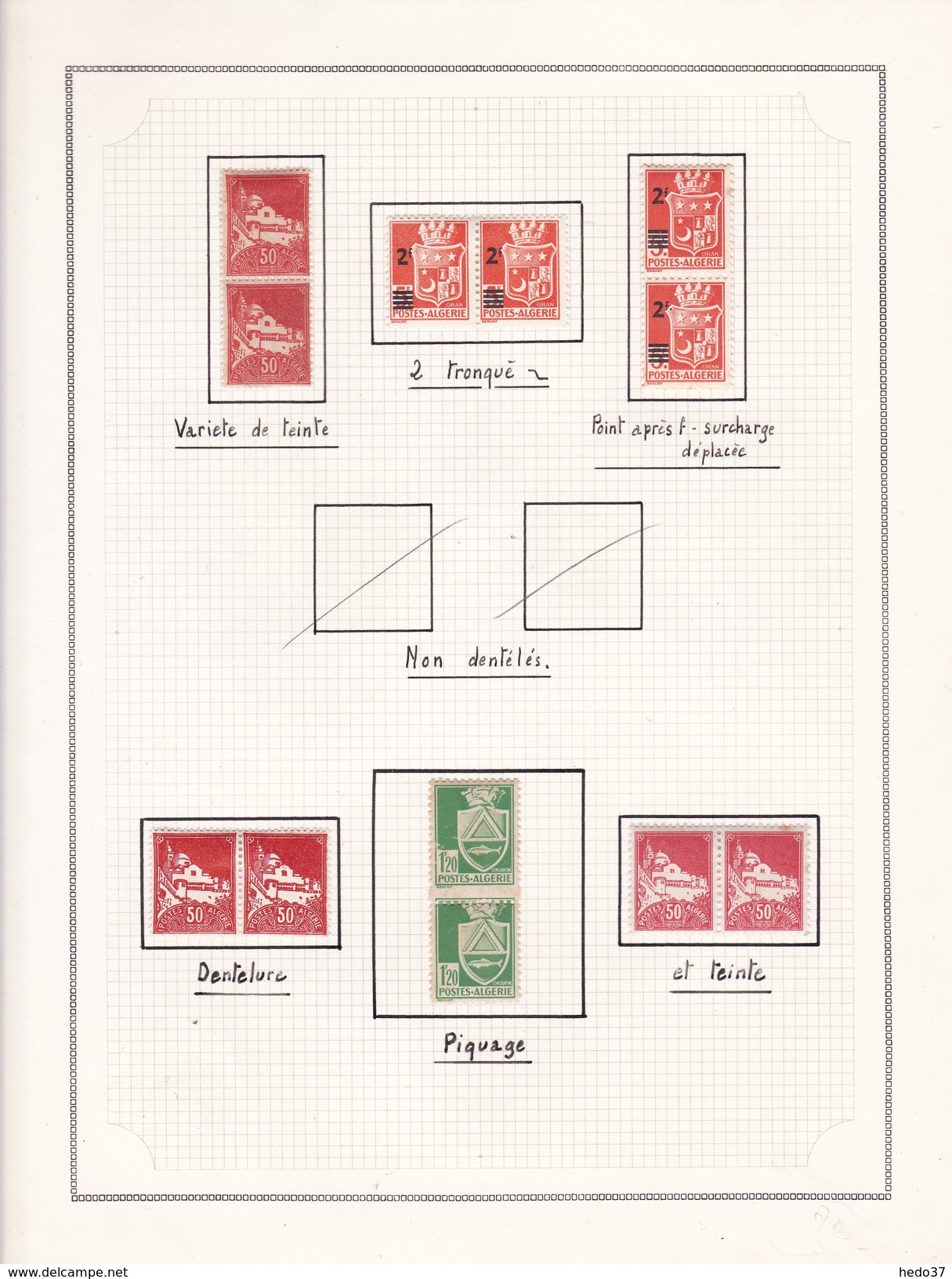 Algérie - Collection Vendue Page Par Page - Timbres Neufs * - Avec Charnière - Ungebraucht
