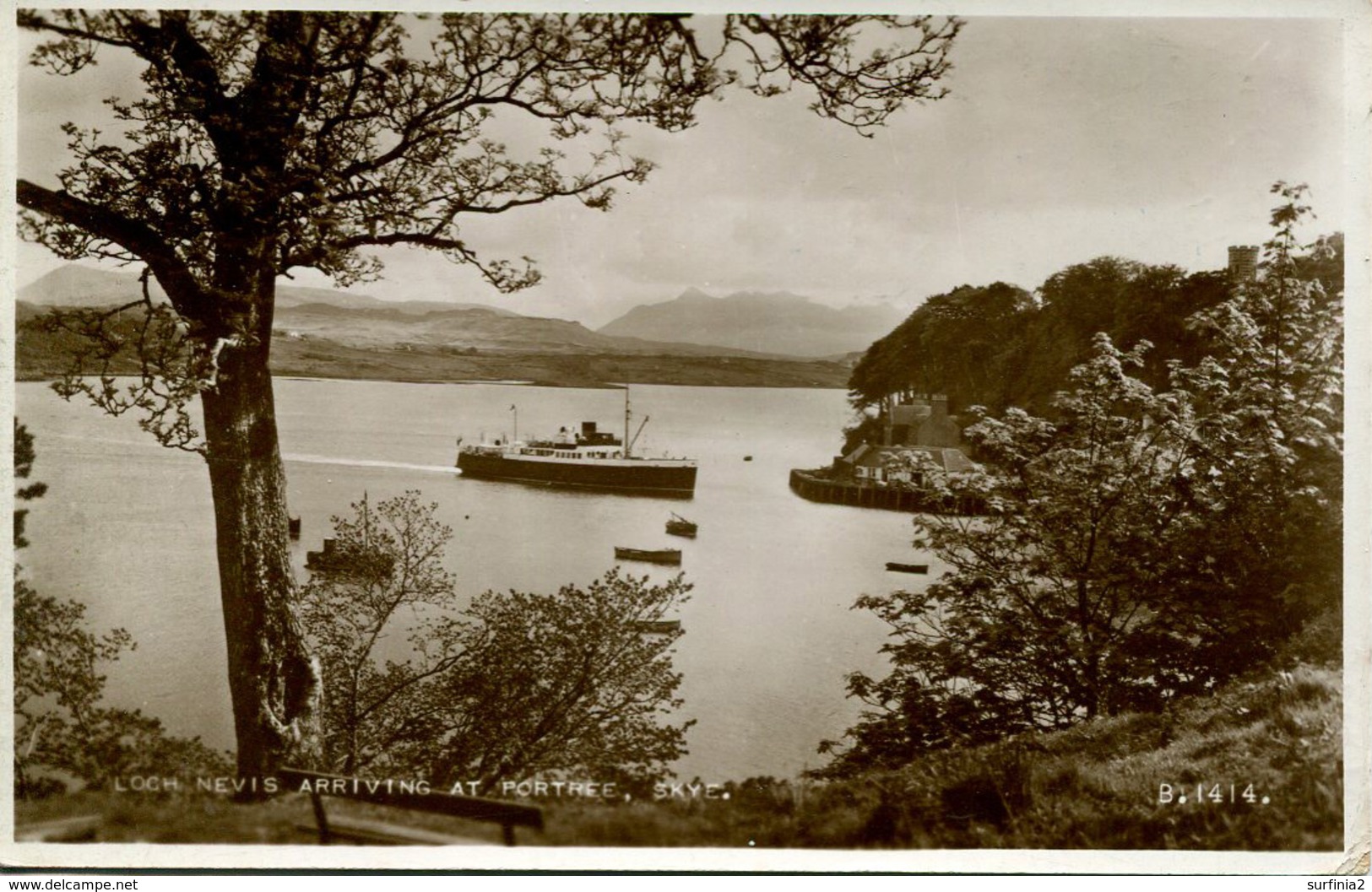 SCOTTISH SHIPPING -  LOCH NEVIS ARRIVING AT PORTREE RP Ship19 - Steamers