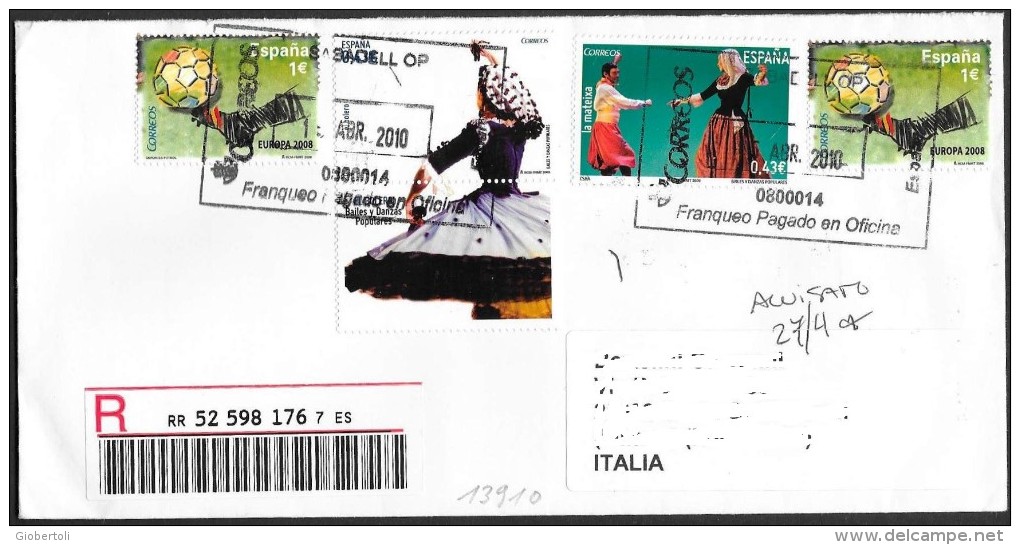 Spagna/Spain/Espagne: Raccomandata, Registered, Recommandé - Storia Postale