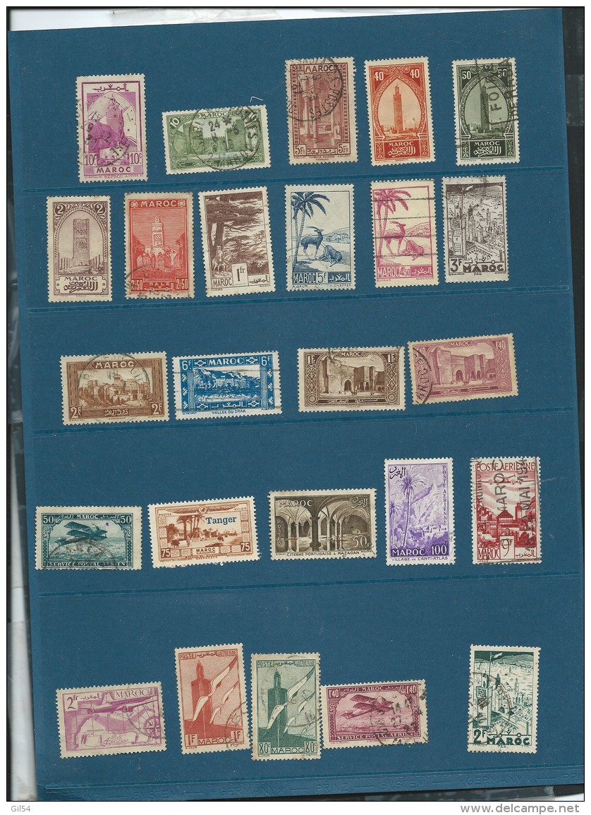 Lot  25 Timbres Du   Maroc Oblitérés Tout état -  Cw43 - Other & Unclassified